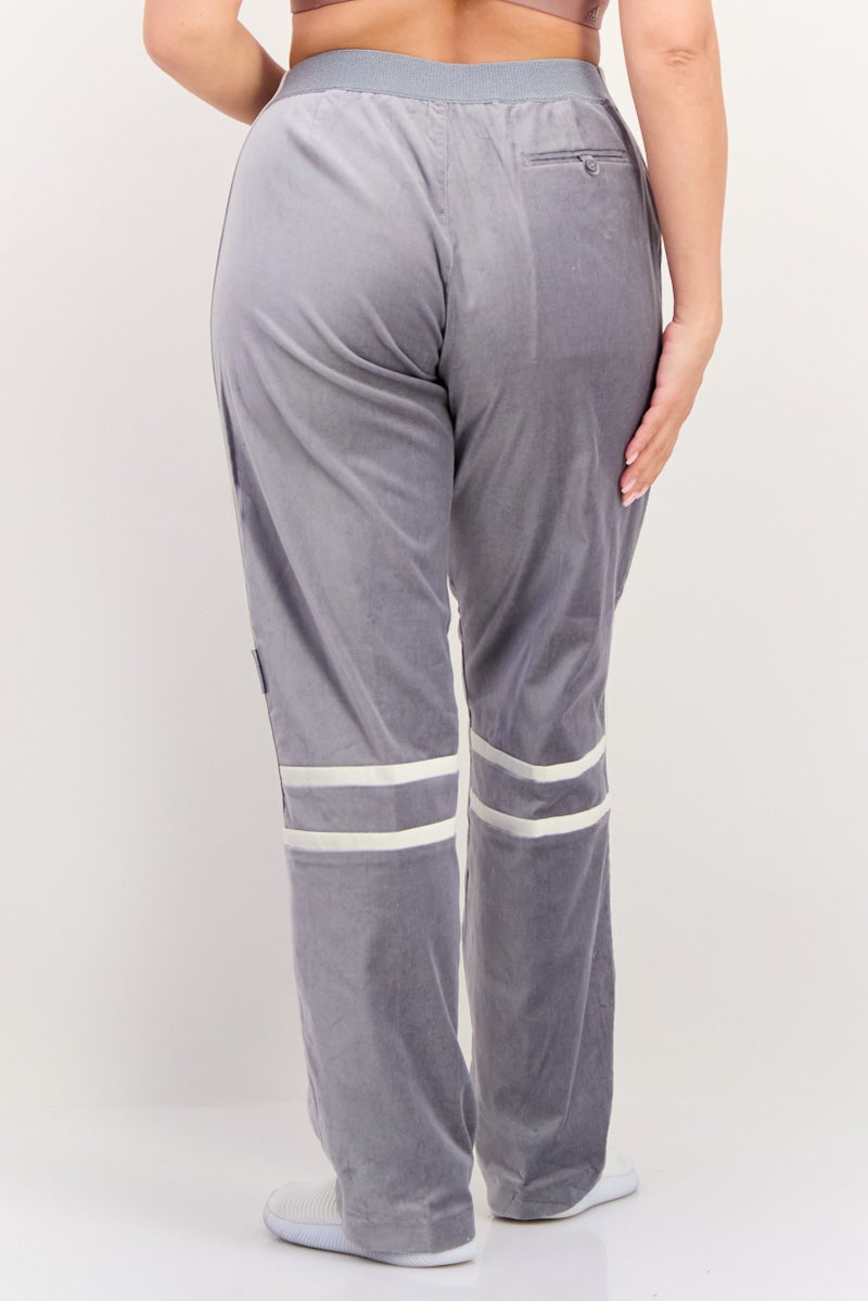adidas Originals Women Loose Fit Outdoor Wide Leg Pants, Grey  - Image 3