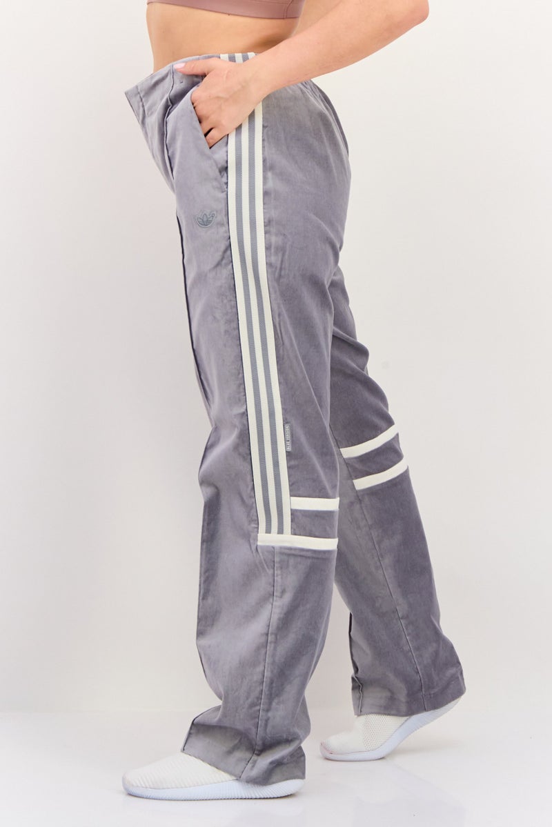 adidas Originals Women Loose Fit Outdoor Wide Leg Pants, Grey  - Image 2