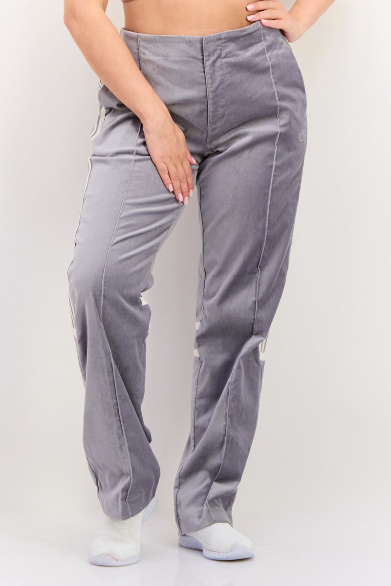 adidas Originals Women Loose Fit Outdoor Wide Leg Pants, Grey  - Image 1