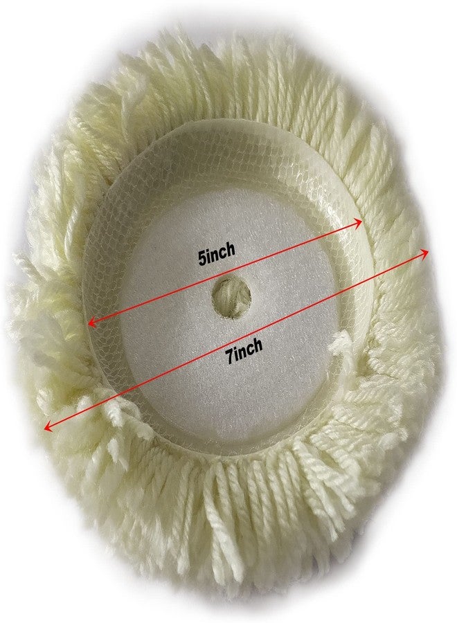 Inditrust Wool Polishing Clean Buffing Pad Bonnet for Furniture/Car etc. White (5 INCH) - Image 2