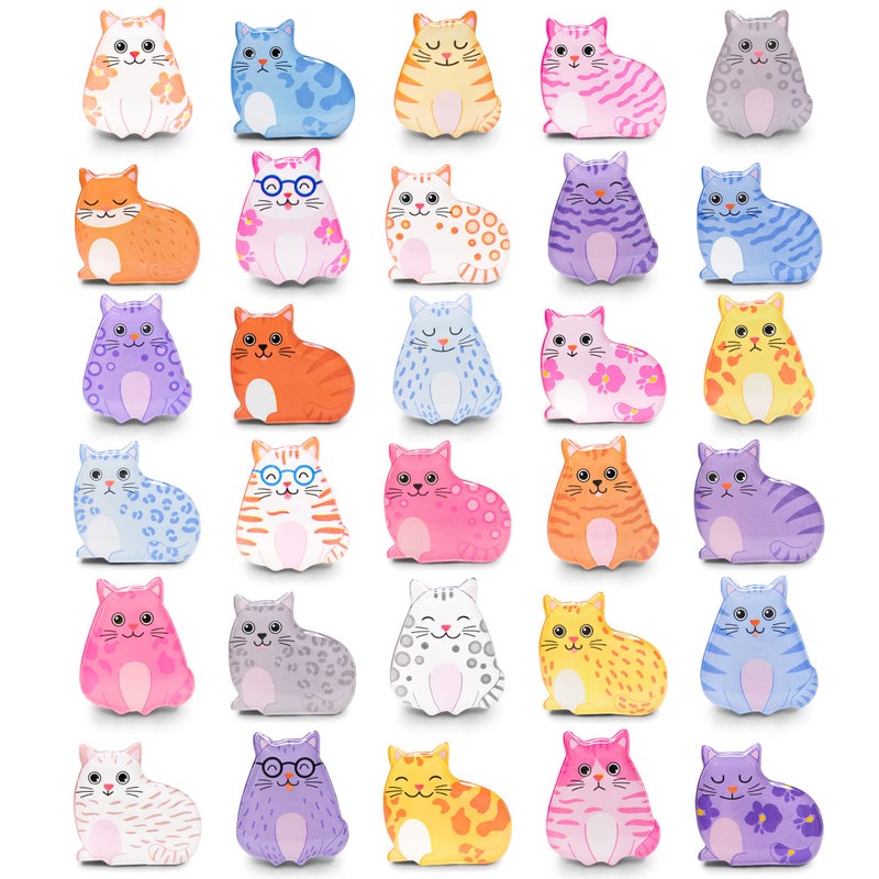 MORCART 30PCS Cat Magnets for Fridge Cute Magnets for Refrigerator Locker Whiteboard Decorative Magnetic Board Cabinets Classroom Office Cubicle School Gift for Adult