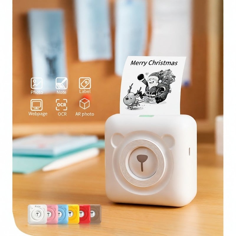 PeriPage Mini Pocket All-in-One Thermal Printer Wireless BT Picture Photo Label Memo Receipt Paper Printer AR Photo Function with USB Cable Support for Android iOS Smartphone Windows - Image 3