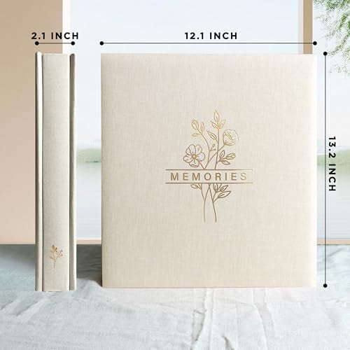 Holoary Photo Album 4x6 500 Photos, 500 Pockets Picture Album, Linen Fabric Cover Big Picture Book for Photos, 4x6 Photo Albums for Memories Family Weddings Travel(Beige) - Image 2