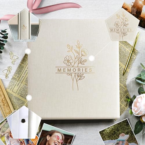 Holoary Photo Album 4x6 500 Photos, 500 Pockets Picture Album, Linen Fabric Cover Big Picture Book for Photos, 4x6 Photo Albums for Memories Family Weddings Travel(Beige) - Image 3