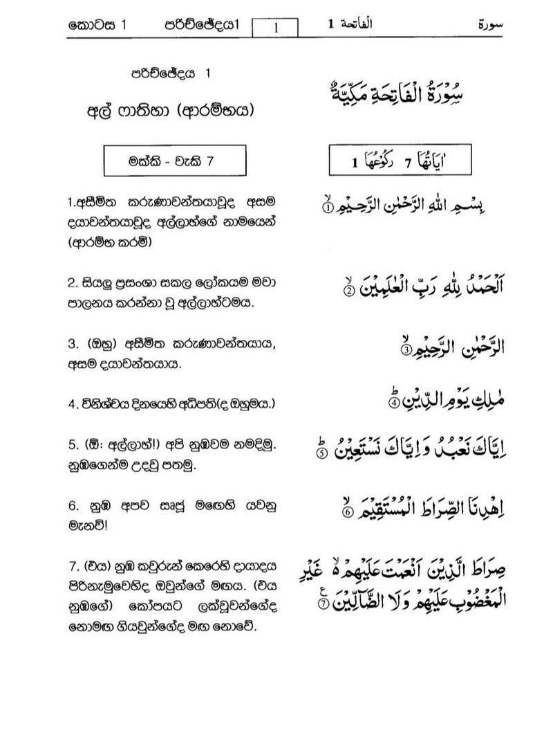 Translation of the meanings of the Holy Quran in Sinhala 24*17 - Image 3