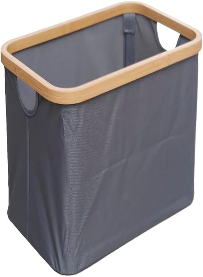 Foldable Fabric Storage Basket 46x30 - Grey