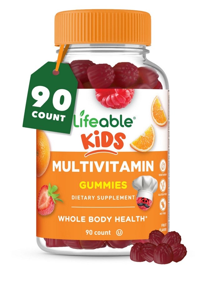 Lifeable Kids Multivitamin Gummies | Great Tasting Multivitamin for Kids | with Vitamins A, C, D, E, B6, B12, Zinc, Biotin, Folic Acid, Iodine, Niacin | for Overall Body Health | 90 Gummies - Image 1