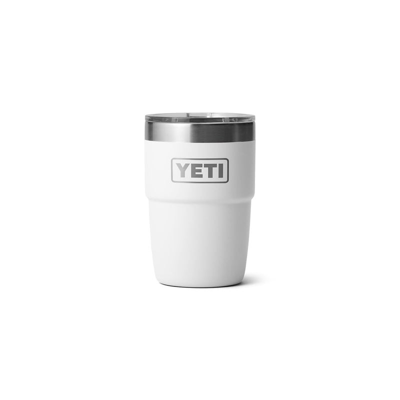 YETI Rambler 8 oz Stackable Cup, Stainless Steel, Vacuum Insulated Espresso Cup with MagSlider Lid, White - Image 3