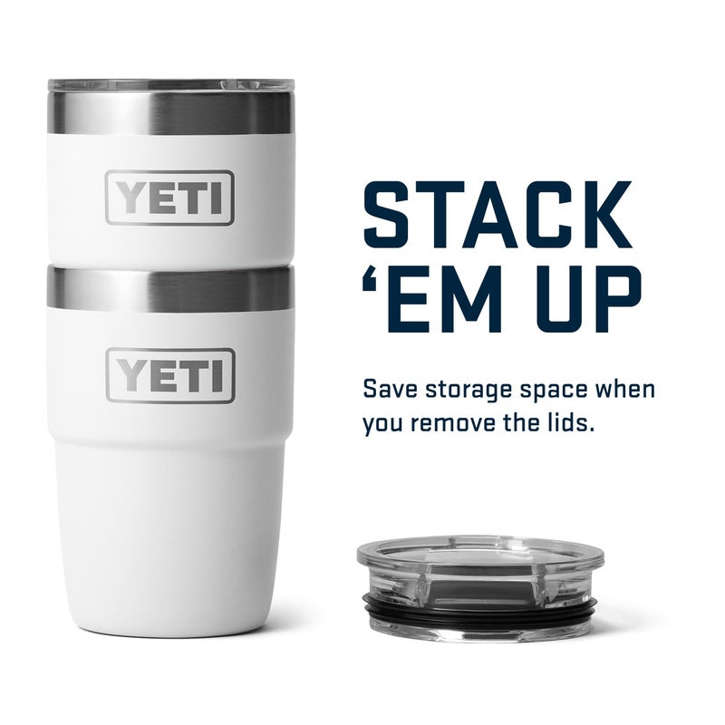 YETI Rambler 8 oz Stackable Cup, Stainless Steel, Vacuum Insulated Espresso Cup with MagSlider Lid, White - Image 5