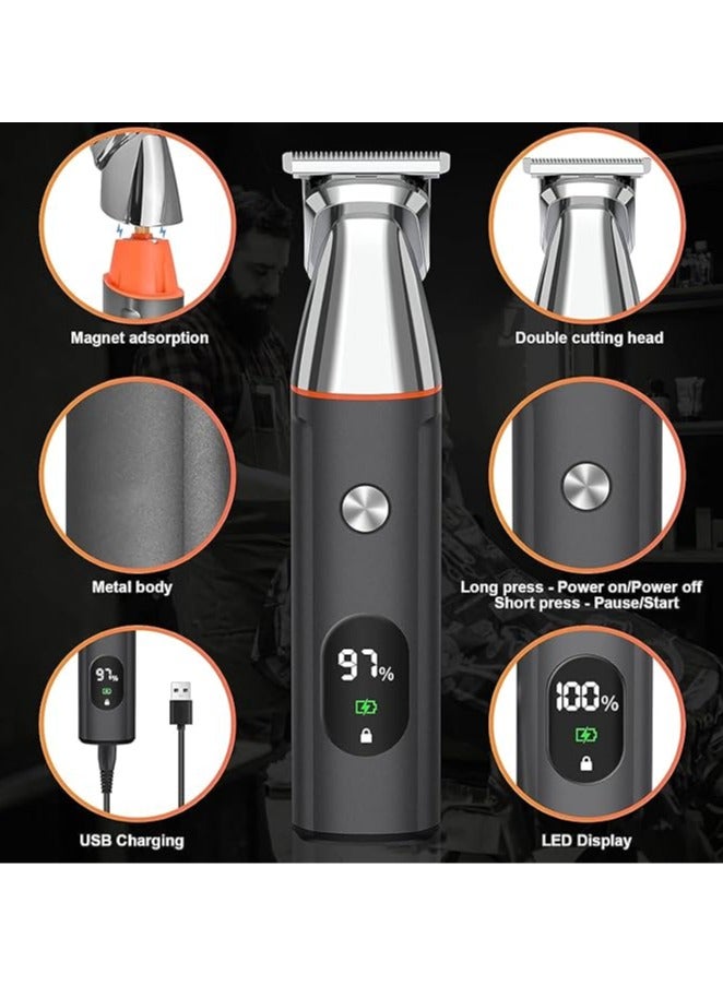 عام ماكينة حلاقة لحية للرجال، مجموعة ماكينة حلاقة كهربائية مقاومة للماء IPX7 مع أدوات لحية، أنف، أذنين، جسم، ماكينة حلاقة لاسلكية، ومقص شعر، هدايا للرجال - Image 3