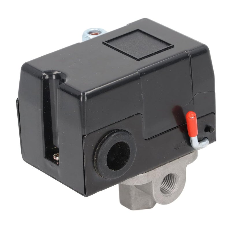 LiebeWH Air Compressor Pressure Switch 4 Male Port Small Compressors Control Manifold Valve ABS Housing Smart Handle Design Easy Installation with On Off Lever and Unloader for Small Air - Image 3