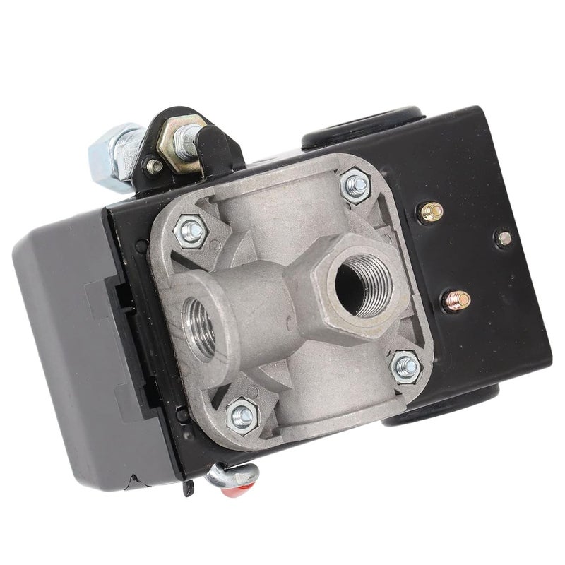 LiebeWH Air Compressor Pressure Switch 4 Male Port Small Compressors Control Manifold Valve ABS Housing Smart Handle Design Easy Installation with On Off Lever and Unloader for Small Air - Image 4