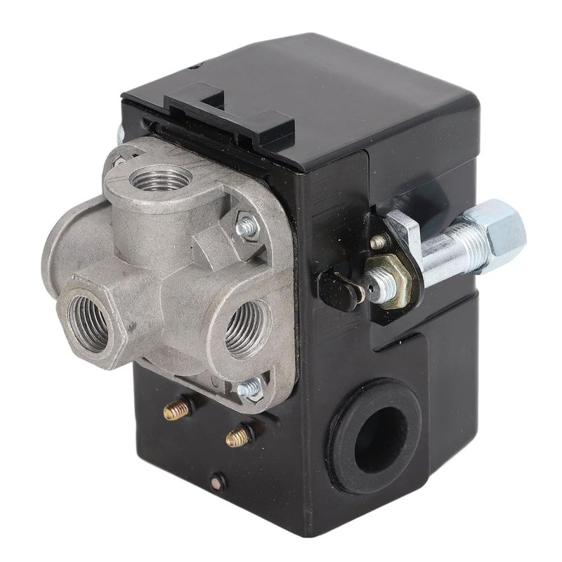 LiebeWH Air Compressor Pressure Switch 4 Male Port Small Compressors Control Manifold Valve ABS Housing Smart Handle Design Easy Installation with On Off Lever and Unloader for Small Air - Image 2