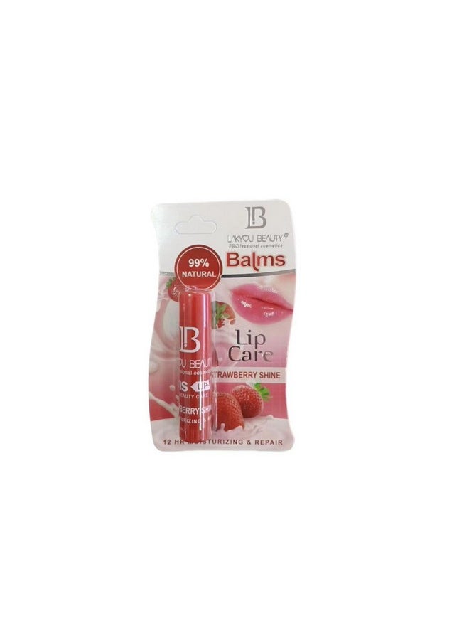 LAKYOU BEAUTY Lip Balm Strawberry - 3Gm | Soft & Smooth Lips With Moisturizing Matte Finish 
