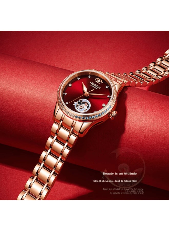 Rosdn Armani Series Birthday 3.8 Festival Gift Women's Mechanical Watch Top Ten Brand Luxury Ladies - Image 3
