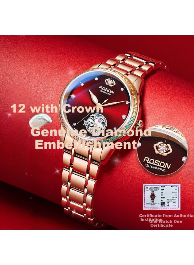 Rosdn Armani Series Birthday 3.8 Festival Gift Women's Mechanical Watch Top Ten Brand Luxury Ladies - Image 1