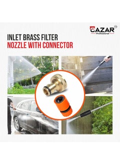 CAZAR CAZAR High Pressure Washer Water Filter Connection Accessory 34 Inlet Brass Nozzle Nipple with Plastic Quick Connector Suitable for Ballorex Starq Gaocheng JPT Bosch ResQtech 1  - Image 5