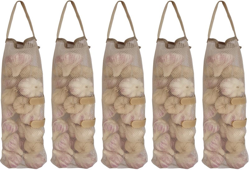 SHUYUE Hanging Mesh Bags Large Net Produce Bags for Fruits Veggies Garlic Onions or Garbage