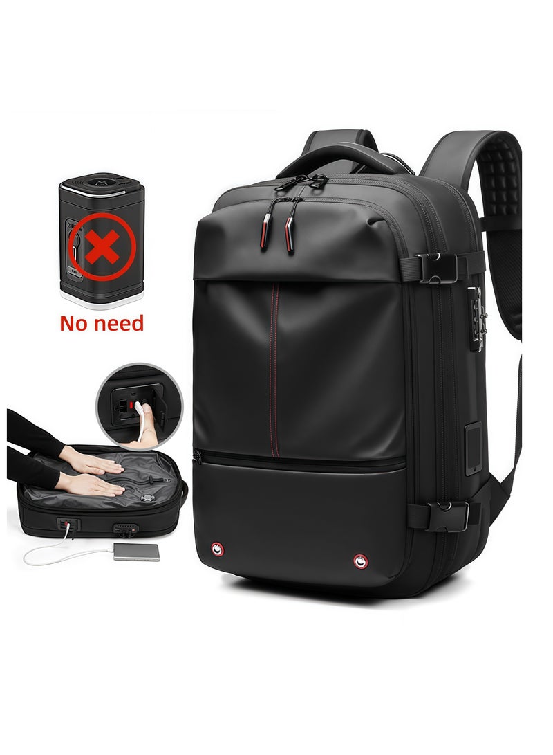 Skycare 2-in-1 Rolling Backpack with Built-in Vacuum Compression, USB-C Charging, Carry on Backpacks- Expandable 25L to 60L Luggage for for Short Trip and Business - Image 1