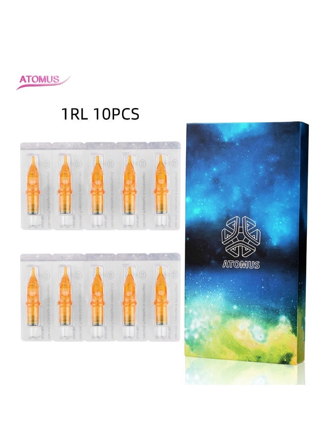 ATOMUS مجموعة إبر وشم قابلة للتخلص منها 10 قطع من ATOMUS صفراء - Image 1
