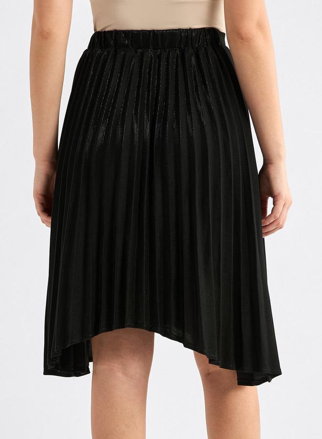 سبلاش فيڤ تنورة بكسرات غير متماثلة مع بزينة إبزيم - Image 3