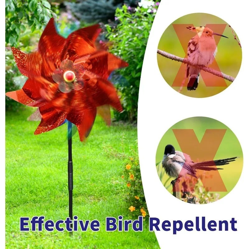 Bird Repellent Windmill Laser Lawn Decor Pinwheel Garden Yard Rotating Laser Windmill Farm Protection Garden Decor Supplies - Image 5