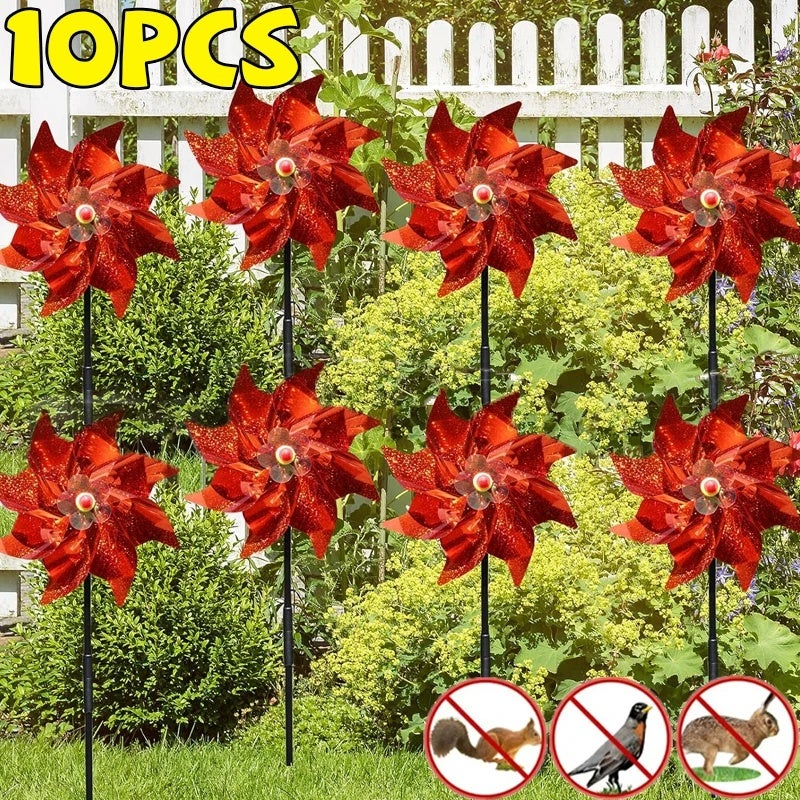 Bird Repellent Windmill Laser Lawn Decor Pinwheel Garden Yard Rotating Laser Windmill Farm Protection Garden Decor Supplies - Image 2