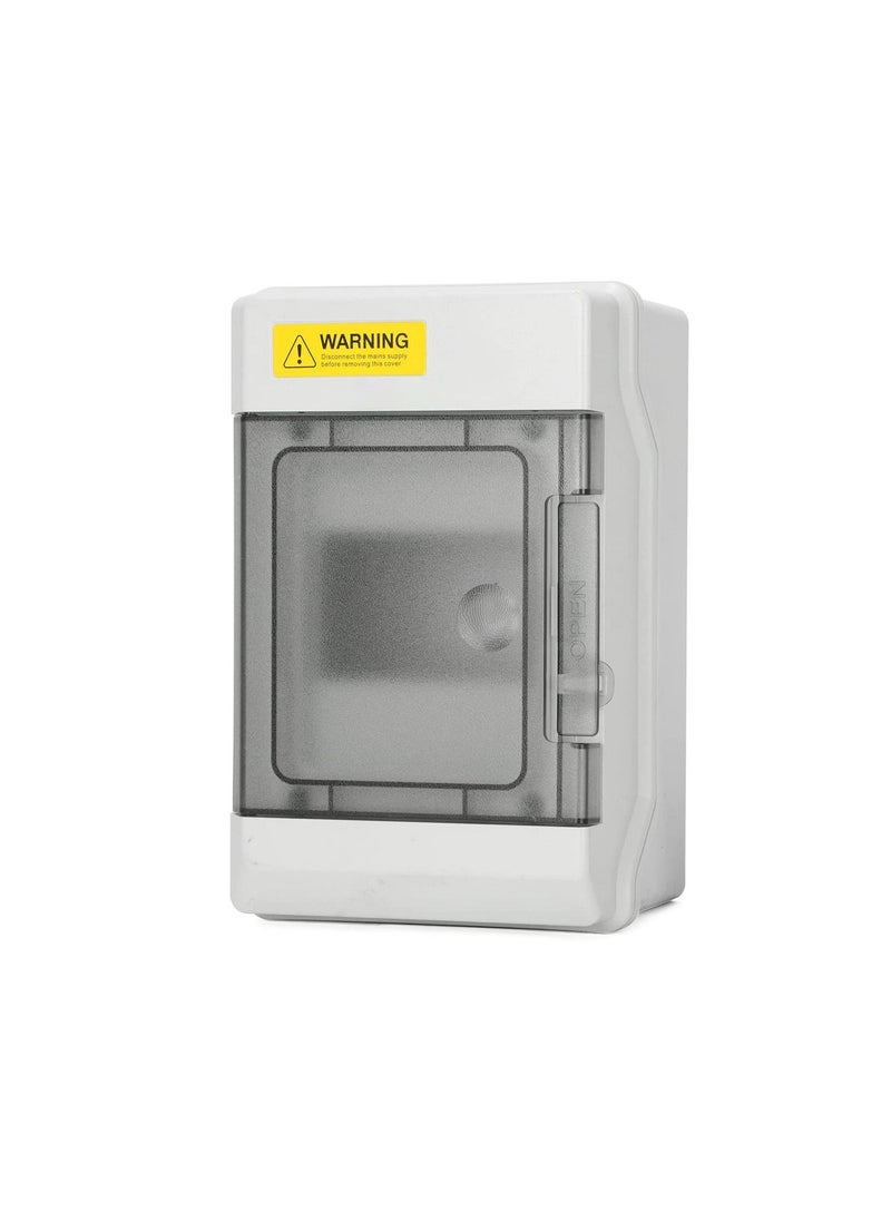 4 Way Power Distribution Box with Bus Bars and Din Rail, Waterproof IP66 for Miniature Circuit Breaker MCB, Suitable for Indoor and Outdoor Use  - Image 1