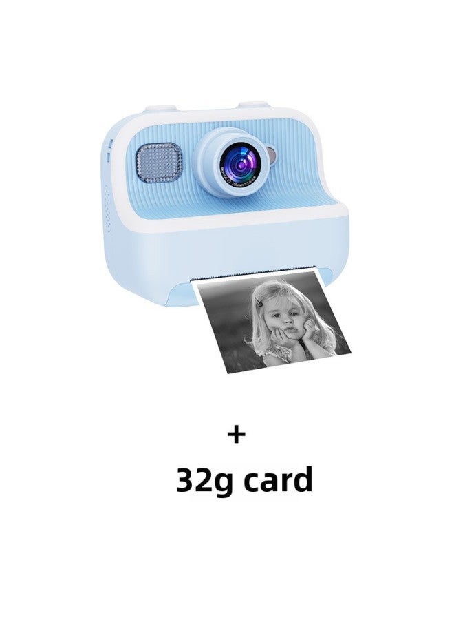 Generic Hot Children's Digital Camera M8 Children's Instant Printing Camera One-Shot-and-One-Shot-and-One-Shot-and-One-Shot-and-One-Shot-Ready-to-One-Pot Camera Toy-Color:  Print Roll Paper * 3 Lanyard Color Pen * 5 Charging Line Instruction Gift Box  - Image 1