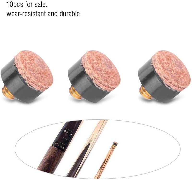 comfrt 10 Pcs Cue Tips, Billiards Screw Tips Pool Cue Tips Billiards Replacement Parts - Image 2