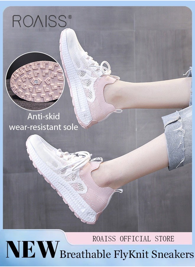 roaiss - Colorblock Running Shoes for Women Sneakers Breathable Mesh Surface Trainers Casual Jogging Walking INS Trendy Casual Lightweight Comfy  for Young Ladies Students Teenagers All Seasons Wearable Athlesiure Shoes - Image 1
