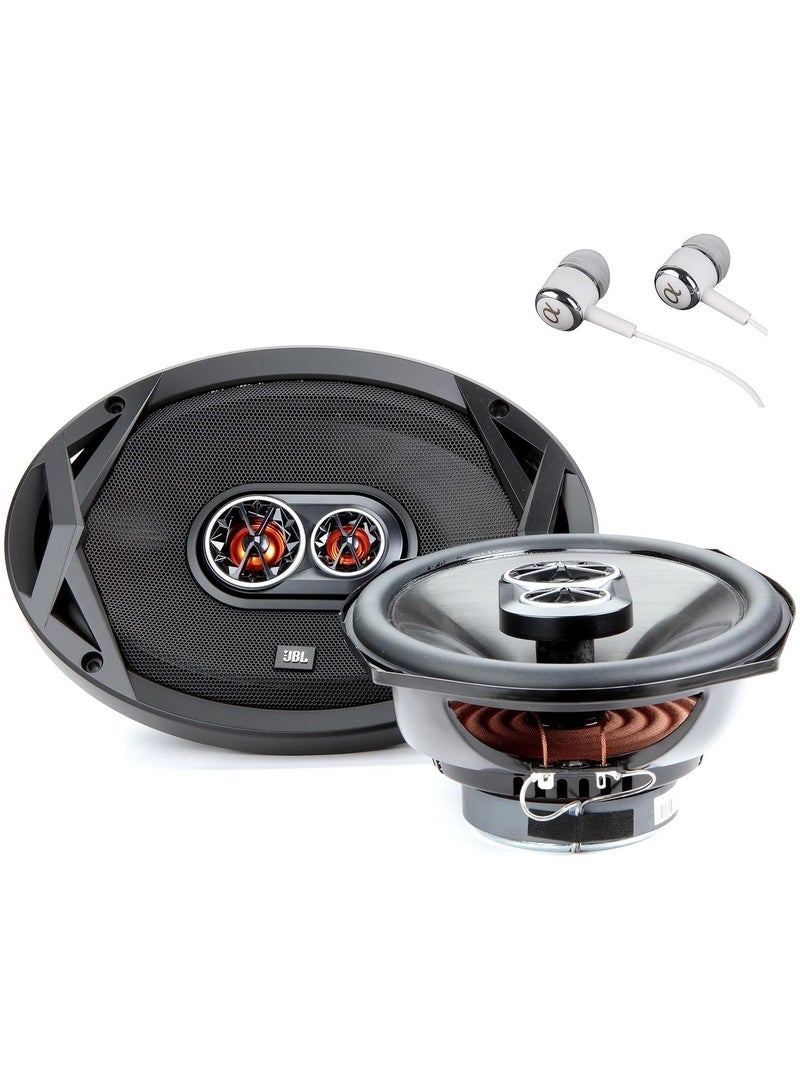 JBL Car Speaker Club 9630, 480Peak Power, 6x9, 3ohm, Club Series, UV Resistant 3-Way Speakers, Coaxial Car Stereo Speakers, Grilles Included  - Image 1