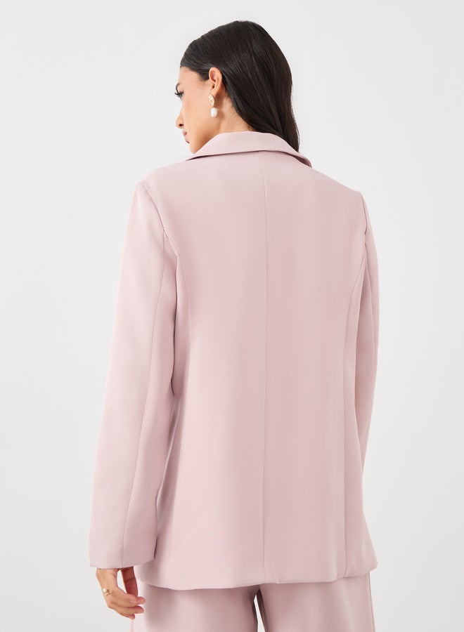 Styli Oversized Notch Label Regular Fit Blazer  - Image 5