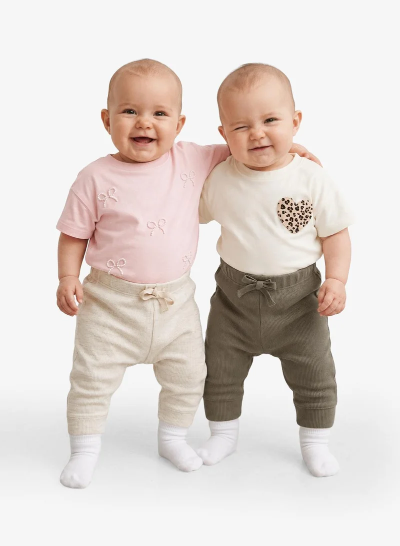 Name It  Kids Neutral 2-Pack Pants  | Best Price UAE