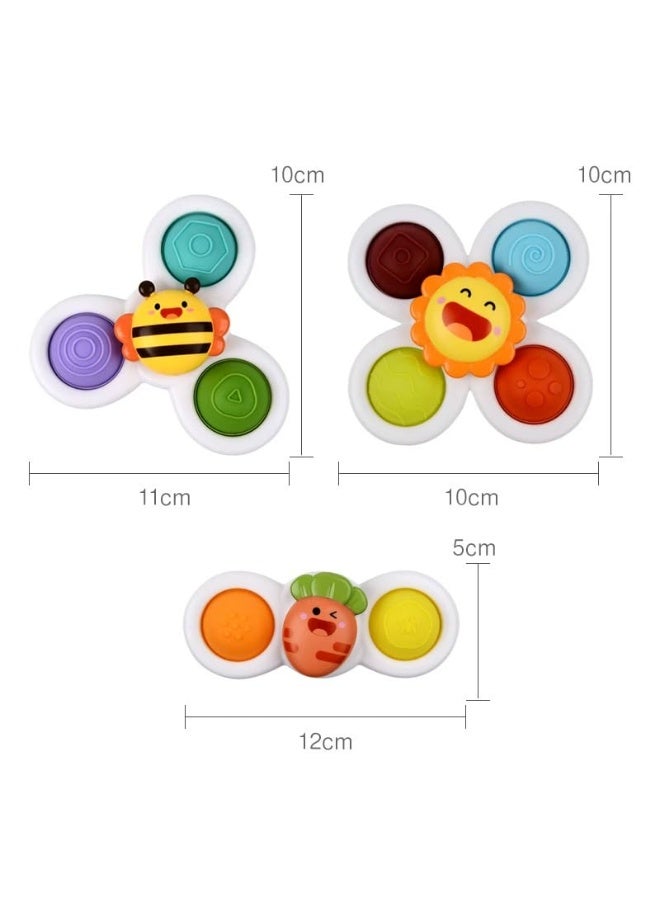 كيلا ألعاب حمام حسية دوارة مزودة بأكواب شفط قوية للأطفال من عمر 12 إلى 18 شهرًا، وطائرة وسيارة وطاولة سفر ونافذة للأطفال من عمر سنة إلى سنتين. - Image 3