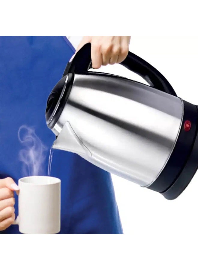 طوكيو غلاية كهربائية من الفولاذ المقاوم للصدأ - سعة 2.0 لتر، سريعة الغليان، مع إيقاف تشغيل تلقائي، وقاعدة دوارة 360 درجة، ومؤشر ضوئي، ولمسة نهائية غير لامعة - 1500 واط، 220 فولت | غلاية مياه أنيقة وآمنة للاستخدام المنزلي أو المكتبي - Image 2