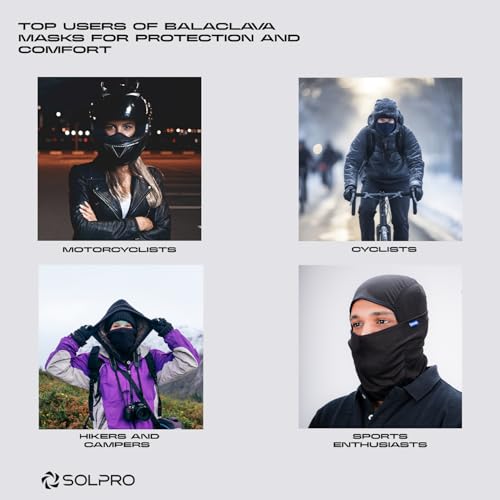 Solpro Wrapid Balaclava Face Mask | Versatile Balaclava for Riding, Running & Gym Workouts (Black) - Image 5
