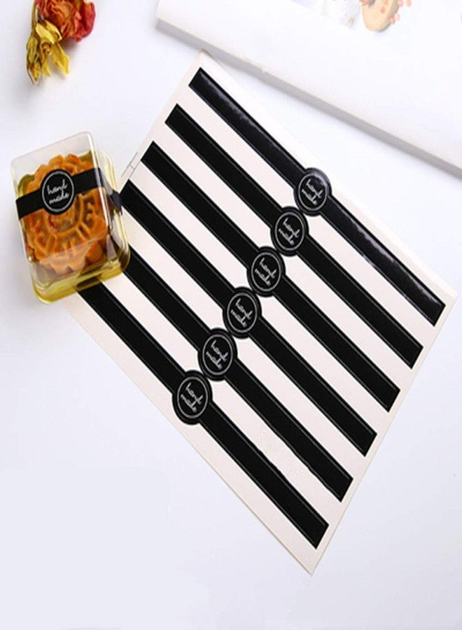 BBC BAKERY 240 Pcs Mooncake Boxes Decorating Labels Clear Cookie Macaron Cake Containers Stickers for Chinese Mid-Autumn Day, 100 Sets (Label B) - Image 1
