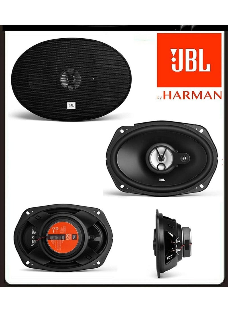 JBL Stage1 9631 3-Way Car Speaker Set by Harman Kardon - 300 Watt Oval Car HiFi Car Speaker Boxes 16.5 x 23 cm 6 x 9 Inches Black - Image 1