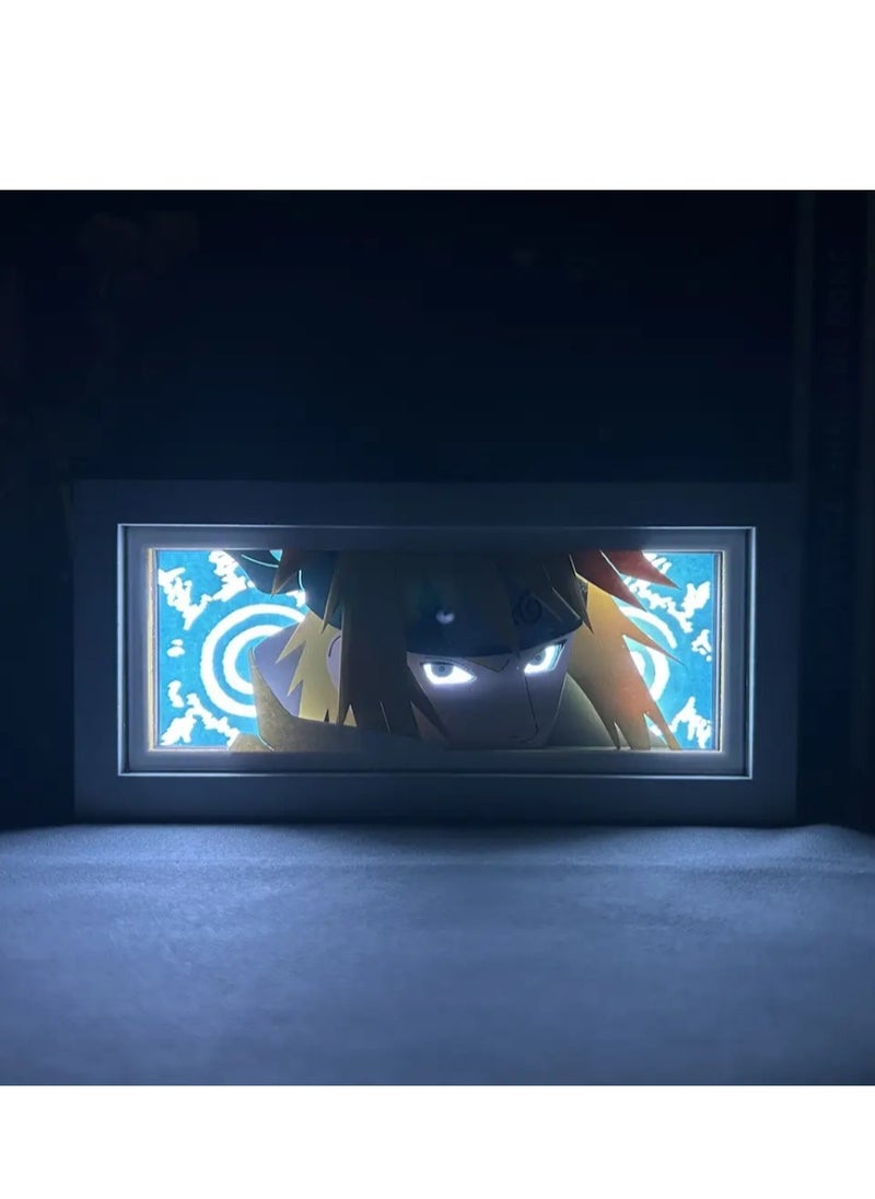 ARNOTEC Japanese anime Naruto 3D paper-cut light box comic shadow box photo frame LED light bedroom desk night light  - Image 5
