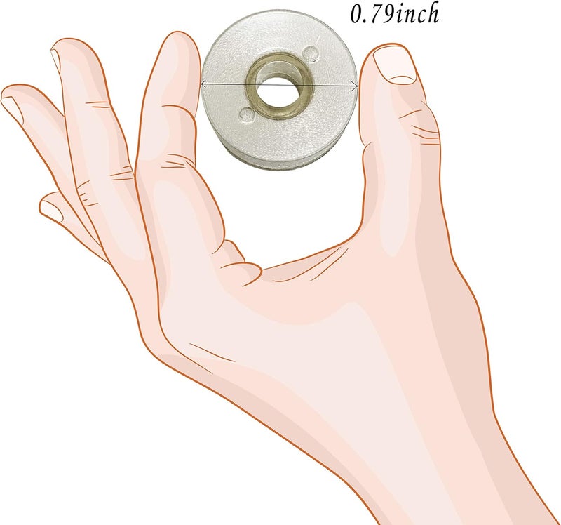 HimaPro 144 Prewound Bobbins for Embroidery Machines Size L (SA155) Good for Brother, Babylock, Janome, Bernina, Husqvarna, Pfaff Embroidery Machines Etc (Plastic Sided White) - 50 Weight - Image 4