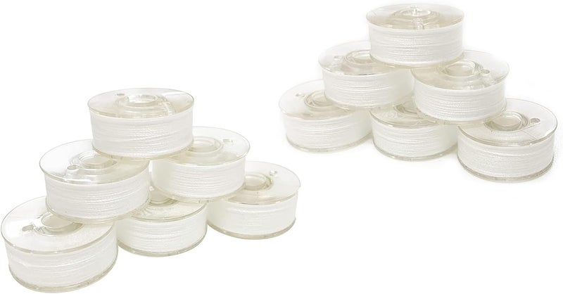HimaPro 144 Prewound Bobbins for Embroidery Machines Size L (SA155) Good for Brother, Babylock, Janome, Bernina, Husqvarna, Pfaff Embroidery Machines Etc (Plastic Sided White) - 50 Weight - Image 5