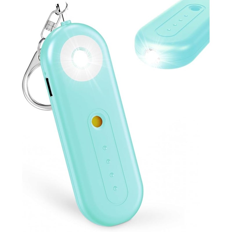 Rechargeable Personal Safety Alarm for Women - 130dB Self Defense Keychain Alarm Whistle with SOS Strobe Light, Low Battery Notice - Security Protection Devices for Kids Elderly College Essentials - Image 1