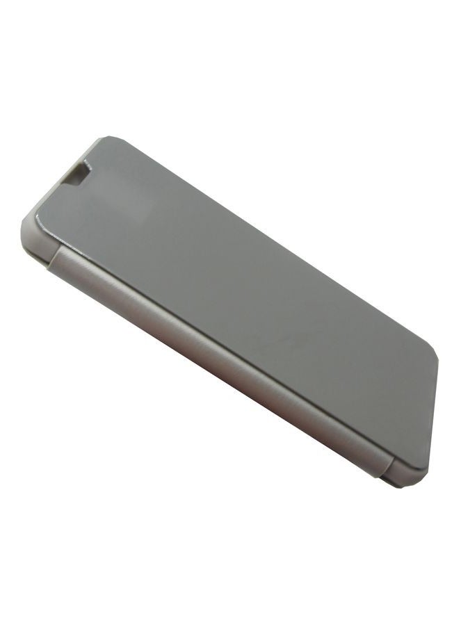 For Samsung Galaxy A70 / A70s Clear View Flip Case , Without Sensor , Stand Watching Position , Mirror Full Protection Cover Compatible With Samsung Galaxy A70 (6.7’) (Silver) - Image 1