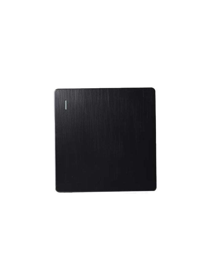 Elitco Elitco - 16A 1 Gang 2 Way 250V Switch (3 x 3 inches) Brushed Black Color, 6.5mm. Minimal Thickness, Smooth, Wear Resistance, Elegant & Beautiful 