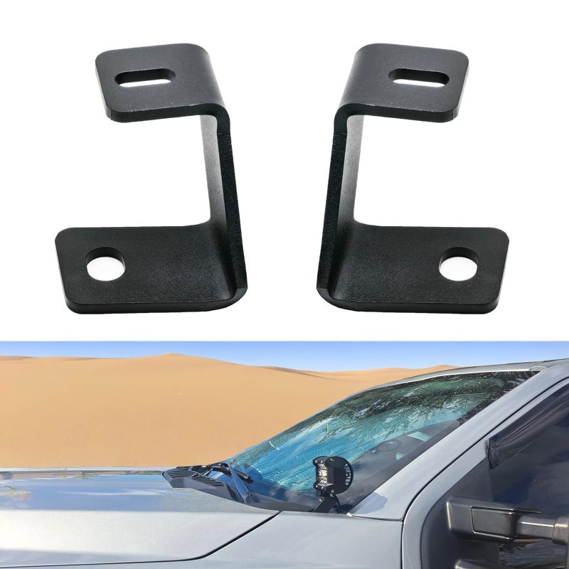 Generic DarSeity Low Profile Mount Hood Hinges Ditch Light Brackets for Ford F150 2015-2023 & F150 Raptor 2017-2023, for Auxiliary Off-Road Lighting (for Ford F150 15-23)  - Image 1