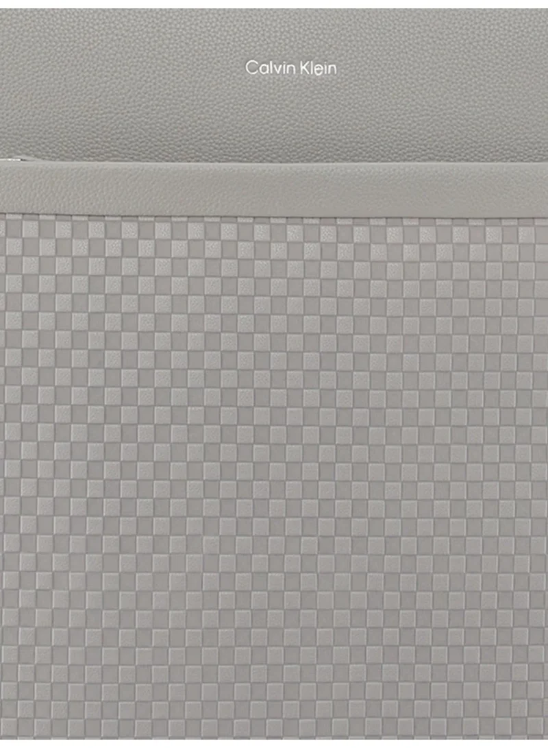 CALVIN KLEIN  Calvin Klein Check In Stone Soft Grey Cabin Luggage Bag  | Best Price UAE