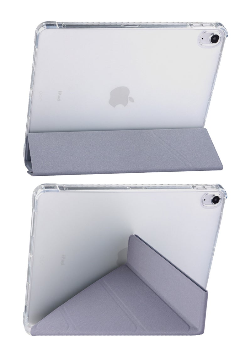 Case for iPad Air 6th 11-Inch M2 (2024) iPad Air 5/4 (2022/2020 5th/4th Generation 10.9-Inch) with Pencil Holder, Clear Transparent Back Shell Slim Stand Shockproof Tablet Cover Auto Wake/Sleep - Image 3