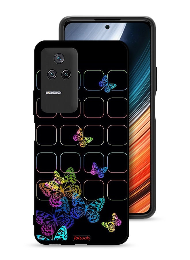 Tolwak Xiaomi Poco F4 Protective Case Cover Colorful Butterflies - Image 1