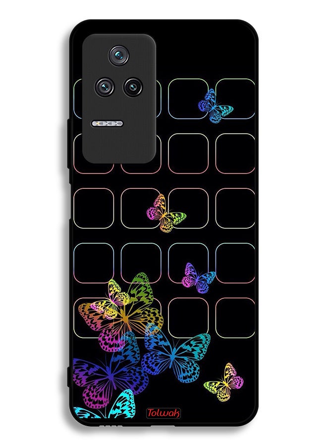 Tolwak Xiaomi Poco F4 Protective Case Cover Colorful Butterflies - Image 2